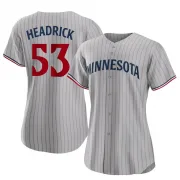 Gray Replica Brent Headrick Women's Minnesota Road Jersey