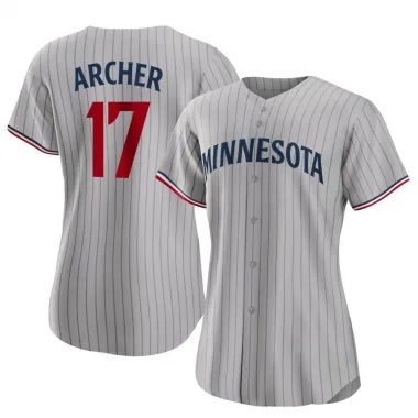 Gray Replica Chris Archer Women's Minnesota Road Jersey