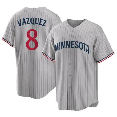 Gray Replica Christian Vazquez Youth Minnesota Road Jersey