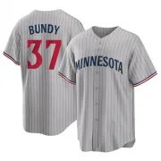 Gray Replica Dylan Bundy Youth Minnesota Road Jersey