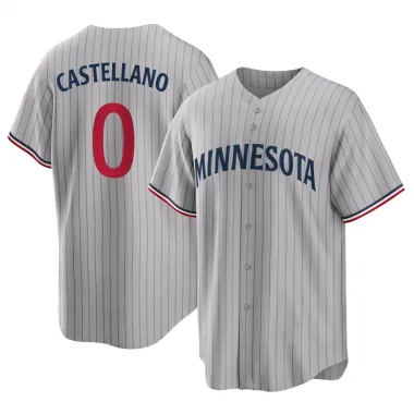 Gray Replica Eiberson Castellano Youth Minnesota Road Jersey