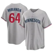 Gray Replica Jose Miranda Men's Minnesota Road Jersey