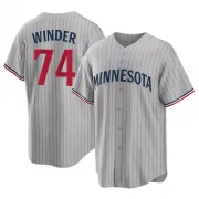 Gray Replica Josh Winder Men's Minnesota Road Jersey