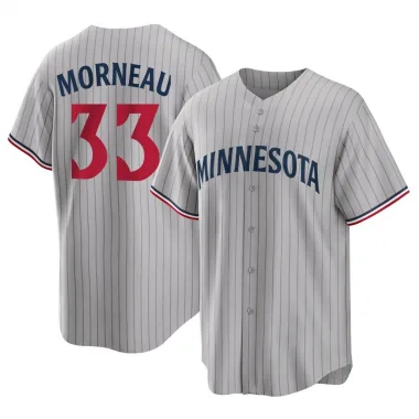 Gray Replica Justin Morneau Youth Minnesota Road Jersey