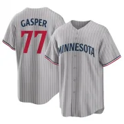 Gray Replica Mickey Gasper Men's Minnesota Road Jersey