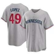 Gray Replica Pablo Lopez Youth Minnesota Road Jersey