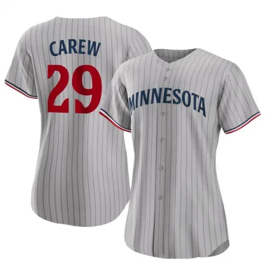 Gray Replica Rod Carew Women's Minnesota Road Jersey