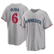 Gray Replica Tony Oliva Men's Minnesota Road Jersey