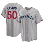 Gray Replica Willi Castro Men's Minnesota Road Jersey