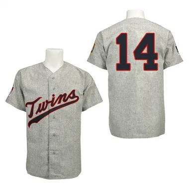 Grey Authentic Kent Hrbek Men's Minnesota 1969 Throwback Jersey