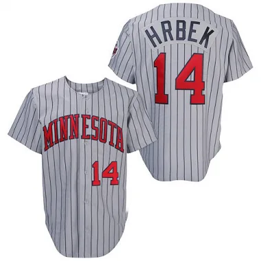 Grey Authentic Kent Hrbek Men's Minnesota 1987 Throwback Jersey