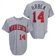 Grey Replica Kent Hrbek Men's Minnesota 1987 Throwback Jersey