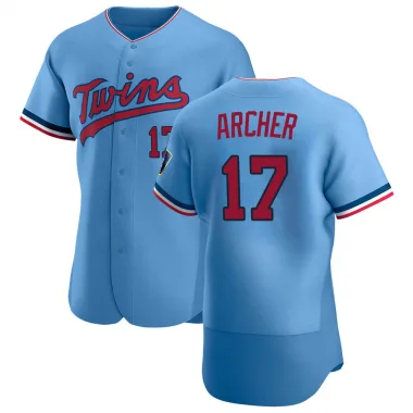 Light Blue Authentic Chris Archer Men's Minnesota Alternate Jersey