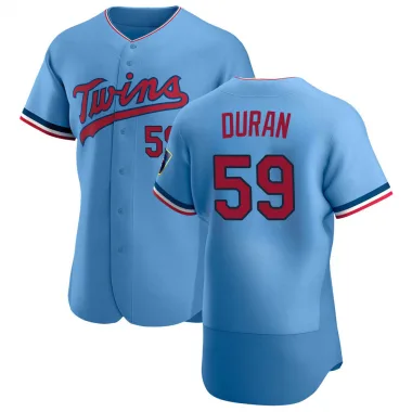 Light Blue Authentic Jhoan Duran Men's Minnesota Alternate Jersey