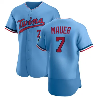 Light Blue Authentic Joe Mauer Men's Minnesota Alternate Jersey