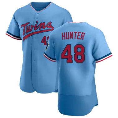 Light Blue Authentic Torii Hunter Men's Minnesota Alternate Jersey