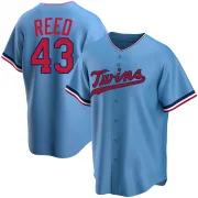 Light Blue Replica Addison Reed Men's Minnesota Alternate Jersey