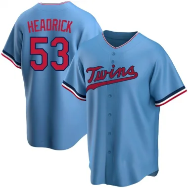 Light Blue Replica Brent Headrick Men's Minnesota Alternate Jersey