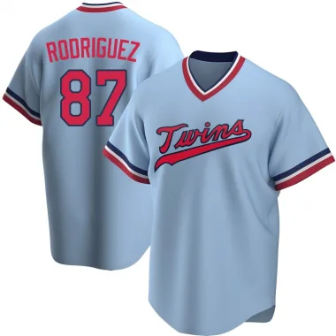 Light Blue Replica Emmanuel Rodriguez Youth Minnesota Road Cooperstown Collection Jersey