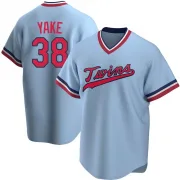 Light Blue Replica Ernie Yake Youth Minnesota Road Cooperstown Collection Jersey