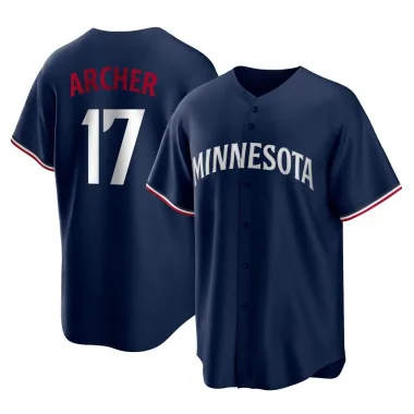 Navy Replica Chris Archer Men's Minnesota Alternate Jersey