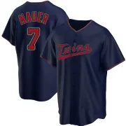 Navy Replica Joe Mauer Men's Minnesota Alternate Jersey