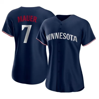 Navy Replica Joe Mauer Women's Minnesota Alternate Jersey