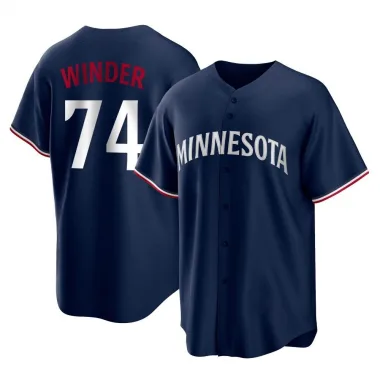 Navy Replica Josh Winder Men's Minnesota Alternate Jersey