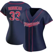 Navy Replica Justin Morneau Women's Minnesota Alternate Team Jersey