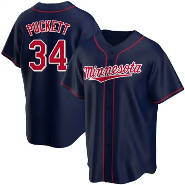 Navy Replica Kirby Puckett Youth Minnesota Alternate Team Jersey