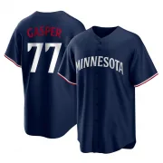 Navy Replica Mickey Gasper Youth Minnesota Alternate Jersey