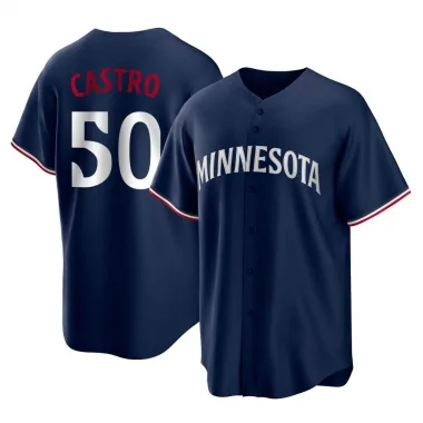 Navy Replica Willi Castro Youth Minnesota Alternate Jersey