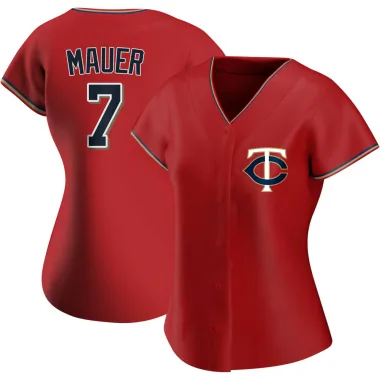 Red Replica Joe Mauer Women's Minnesota Alternate Jersey