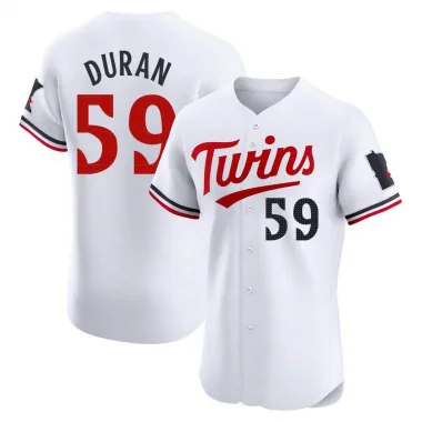 White Elite Jhoan Duran Men's Minnesota Home Jersey