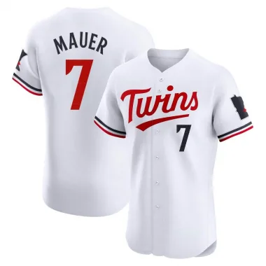 White Elite Joe Mauer Men's Minnesota Home Jersey