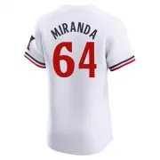 White Elite Jose Miranda Men's Minnesota Home Jersey