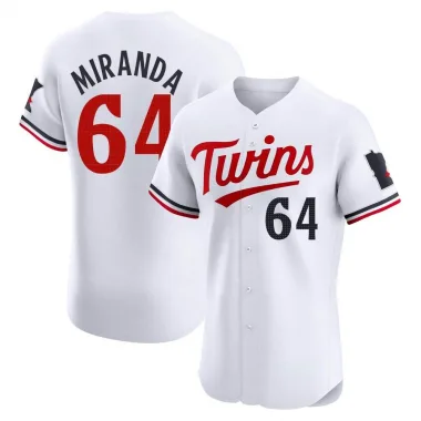 White Elite Jose Miranda Men's Minnesota Home Jersey