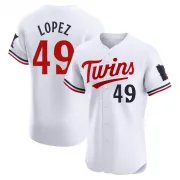 White Elite Pablo Lopez Men's Minnesota Home Jersey