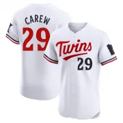 White Elite Rod Carew Men's Minnesota Home Jersey