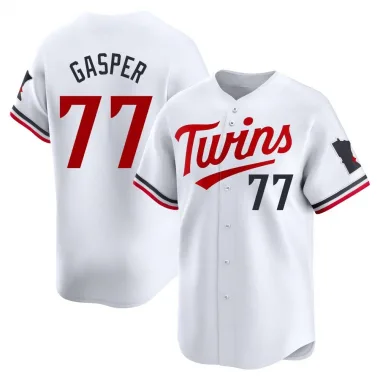 White Limited Mickey Gasper Youth Minnesota Home Jersey