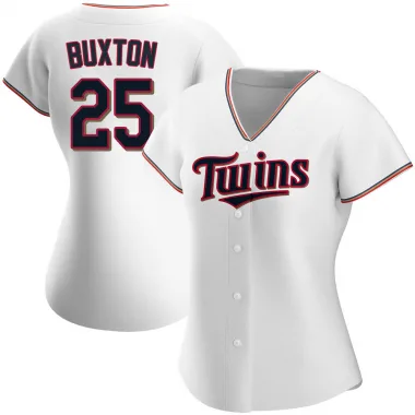 White Replica Byron Buxton Women's Minnesota Home Jersey