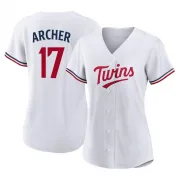 White Replica Chris Archer Women's Minnesota Home Jersey