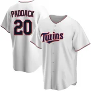 White Replica Chris Paddack Men's Minnesota Home Jersey