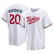 White Replica Chris Paddack Men's Minnesota Home Jersey