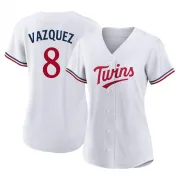 White Replica Christian Vazquez Women's Minnesota Home Jersey