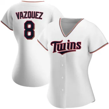 White Replica Christian Vazquez Women's Minnesota Home Jersey