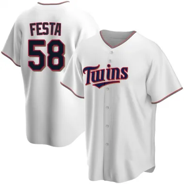 White Replica David Festa Youth Minnesota Home Jersey