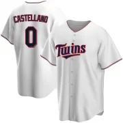 White Replica Eiberson Castellano Youth Minnesota Home Jersey