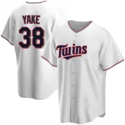 White Replica Ernie Yake Men's Minnesota Home Jersey