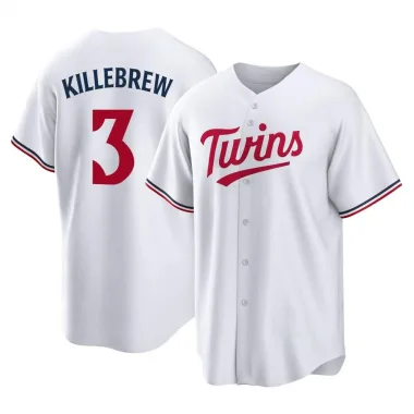 White Replica Harmon Killebrew Men's Minnesota Home Jersey